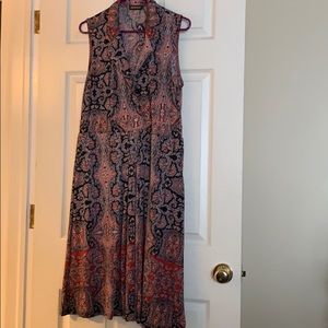 Paisley dress. Never worn. Navy, red